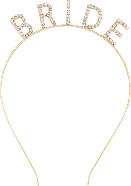 Altın Gold Renk Bekarlığa Veda Kristal Taş Bride Tacı Ithal 16X10 cm fiyatları