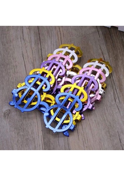 Dolar Şekilli Metalize Parti Gözlüğü 6 Adet fırsatları