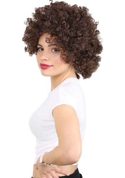 Animasyon Parti ve Palyaço Peruğu - Kahverengi modelleri