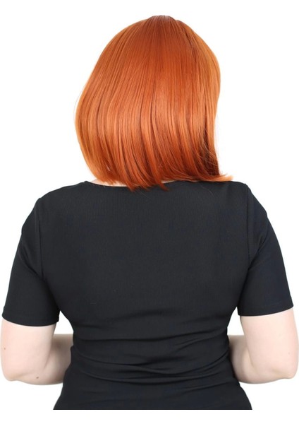 Küt Kahküllü Fiber Sentetik Peruk - Bakır fiyatları