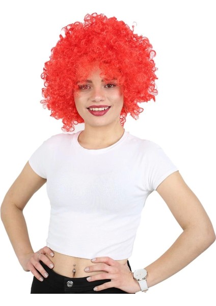 Animasyon Parti ve Palyaço Peruğu - Kırmızı