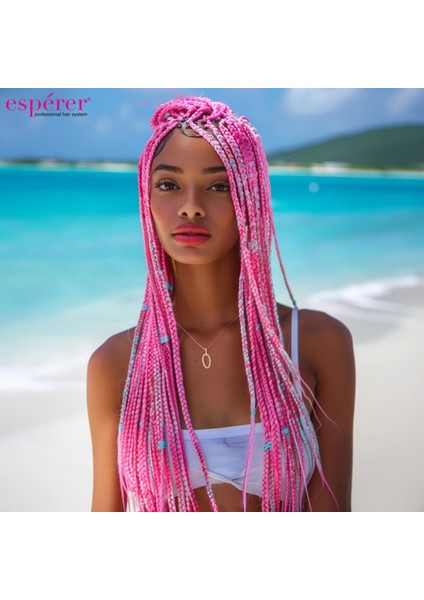 Sentetik Örgülük Saç 100 gr - Açık Fuşya