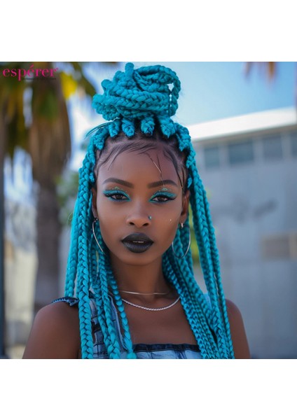 Sentetik Örgülük Saç 100 gr - Turkuaz