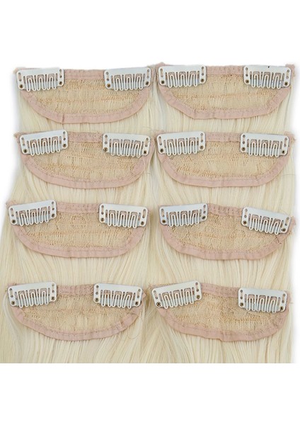 Fiber Sentetik Düz 8 Parça Çıt Çıt - Açık Platin fiyatları