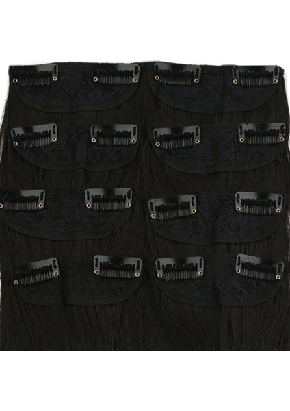 Fiber Sentetik Düz 8 Parça Çıt Çıt - Kahverengi fiyatları