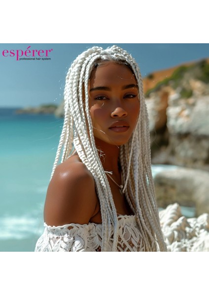 Sentetik Örgülük Saç 100 gr - Beyaz