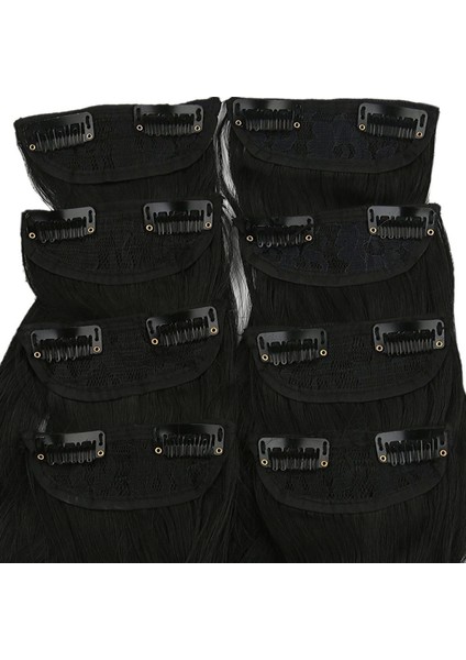 Fiber Sentetik Dalgalı 8 Parça Çıt Çıt - Siyah fiyatları