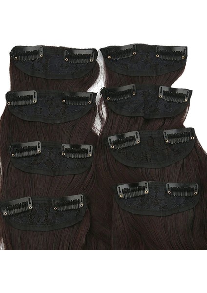 Fiber Sentetik Dalgalı 8 Parça Çıt Çıt - Koyu Kahve fiyatları