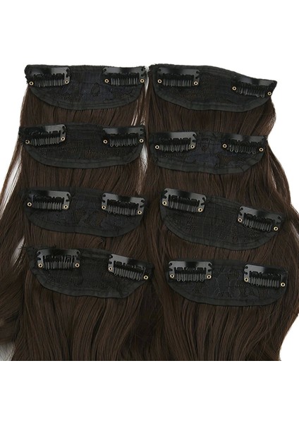 Fiber Sentetik Dalgalı 8 Parça Çıt Çıt - Açık Kahve fiyatları