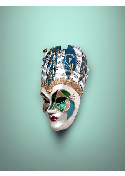 Yeşil Jester Karnaval Venedik Maskesi fiyatları