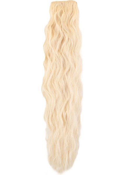 Fiber Sentetik Kabarık Dalgalı 8 Parça Çıt Çıt - Platin