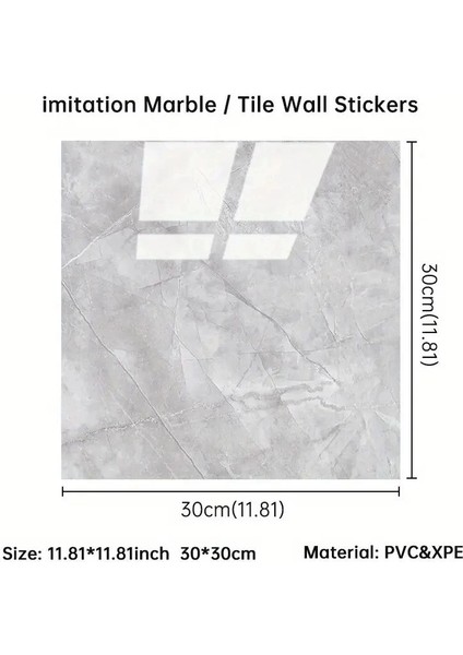 Gri Mermer Desen Du Sticker (30*30) modelleri