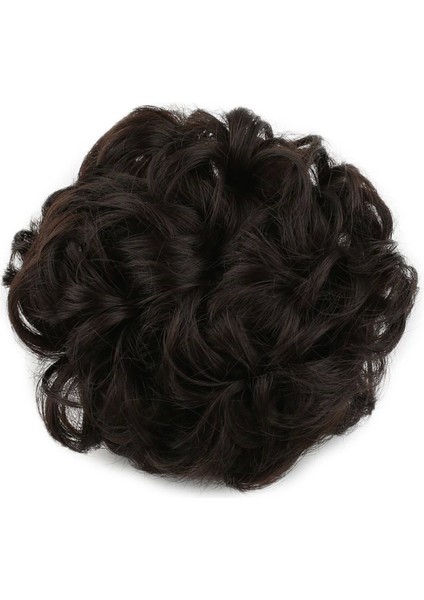 Yoğun Saçlı Lastikli Topuz Toka - Kahverengi fiyatları