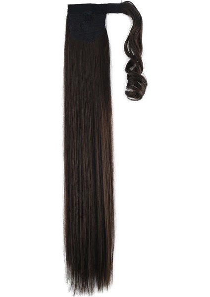 Bağlamalı Düz At Kuyruğu - Açık Kahve modelleri