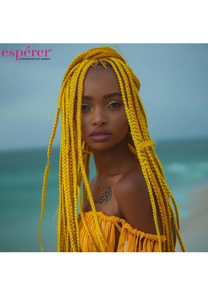 Sentetik Örgülük Saç 100 gr - Koyu Sarı