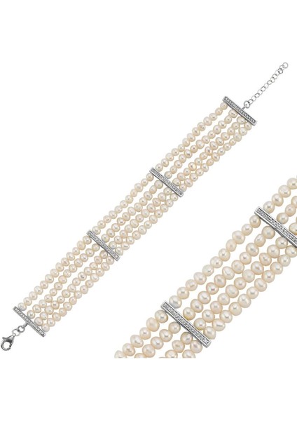 Parçalı Doğal İnci Bileklik