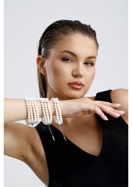 Parçalı Doğal İnci Bileklik modelleri