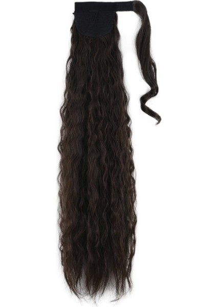 Bağlamalı Kabarık Dalgalı At Kuyruğu - Açık Kahve modelleri