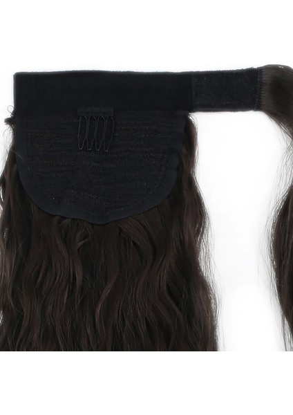 Bağlamalı Kabarık Dalgalı At Kuyruğu - Açık Kahve fırsatları