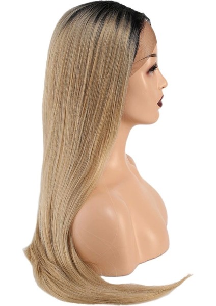 Fiber Sentetik Düz Uzun Tül Peruk - Siyah Balköpüğü Ombreli fiyatları