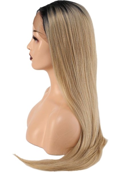 Fiber Sentetik Düz Uzun Tül Peruk - Siyah Balköpüğü Ombreli modelleri