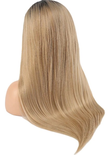 Fiber Sentetik Düz Uzun Tül Peruk - Siyah Balköpüğü Ombreli fırsatları