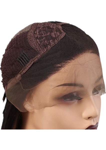 Fiber Sentetik Düz Uzun Tül Peruk - Siyah Karamel Orta Ombreli indirimleri