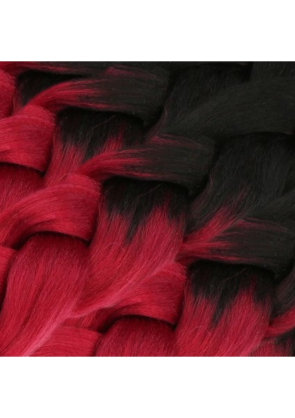 Afrika Örgülük Sentetik Ombreli Saç 100 gr - Siyah - Kızıl fiyatları