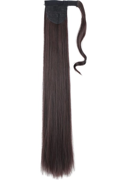 Bağlamalı Düz At Kuyruğu - Koyu Kahve modelleri