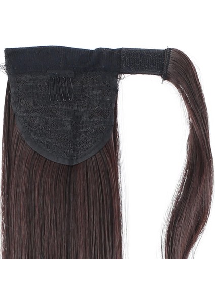 Bağlamalı Düz At Kuyruğu - Koyu Kahve fırsatları