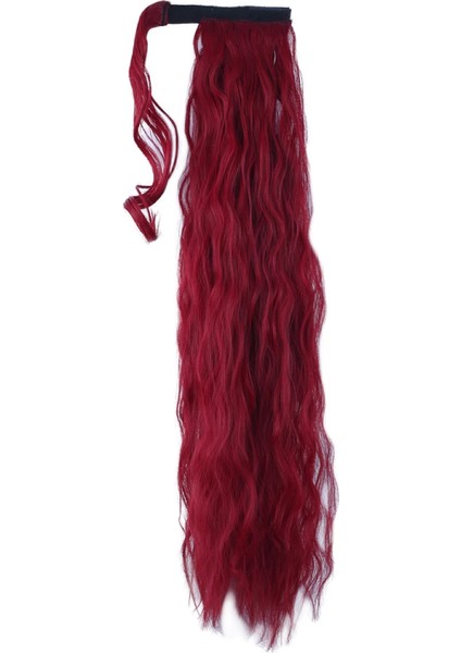 Bağlamalı Kabarık Dalgalı At Kuyruğu - Kızıl fiyatları