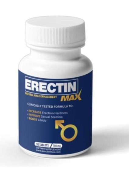 Erectin Max Erkeklere Büyütücülü Sertleşmeli Performansa 30'lu Takviye x 1 Adet