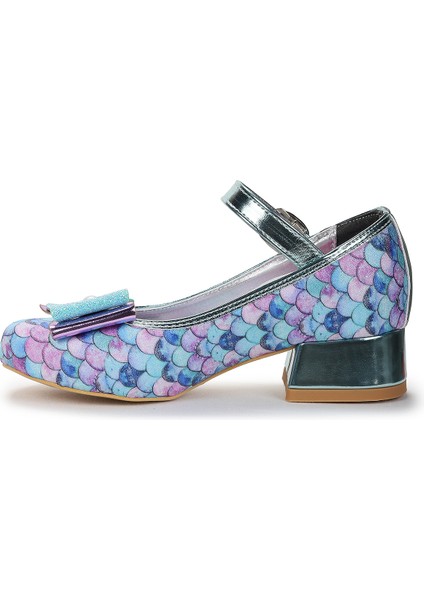 Deniz Kızı Inci Fiyonklu Simli Kız Çocuk Topuklu Abiye Ayakkabı fırsatları