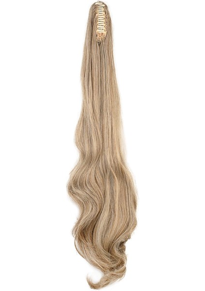 Tokalı Dalgalı At Kuyruğu - Karamel Platin Röfleli modelleri