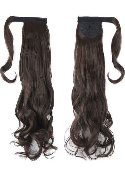 Bağlamalı Dalgalı At Kuyruğu - Açık Kahve