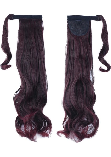 Bağlamalı Dalgalı At Kuyruğu - Koyu Kızıl