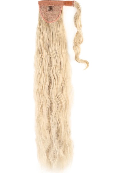 Bağlamalı Kabarık Dalgalı At Kuyruğu - Kumral Beyaz Platin Röfleli modelleri