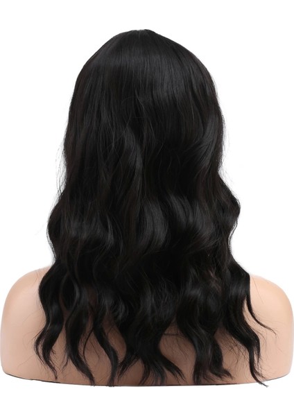 Dalgalı Kısa Perçemli Fiber Sentetik Peruk - Koyu Kestane fırsatları