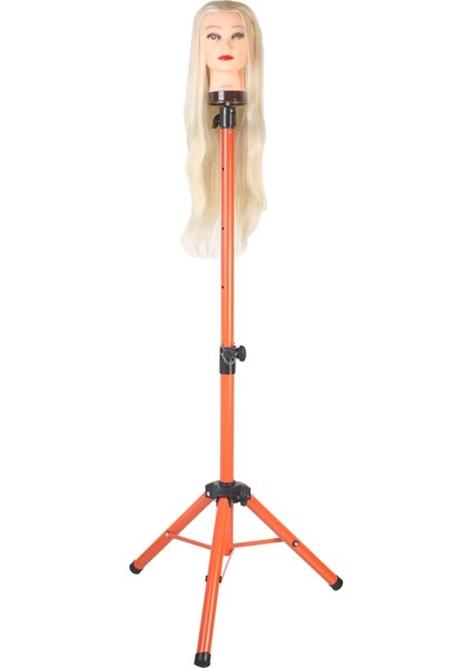 Kuaför Eğitim Mankeni İçin Metal Tripod - Turuncu - Taşıma Çantası fiyatları