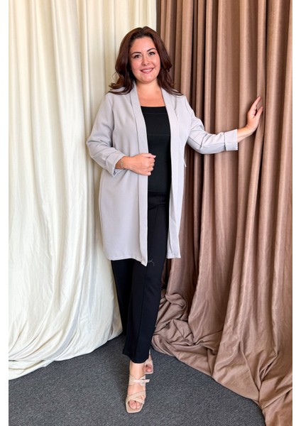 Kadın Büyük Beden Uzun Ceket 2335 indirimleri