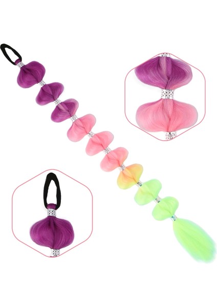 Örgülü Aksesuarlı Lastikli At Kuyruğu - ACM21