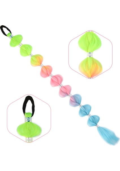 Örgülü Aksesuarlı Lastikli At Kuyruğu - ACM07