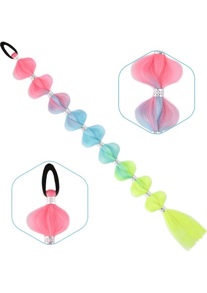 Örgülü Aksesuarlı Lastikli At Kuyruğu - ACM13