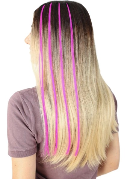 Fiber Sentetik Boncuk Kaynaklık Renkli Saç - Açık Fuşya - 100 Adet fiyatları