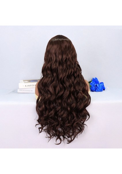 Kahverengi Dalgalı Uzun Tül Peruk indirimleri