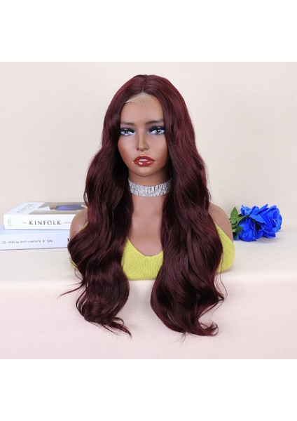 Koyu Kızıl Kahve Tül Peruk modelleri