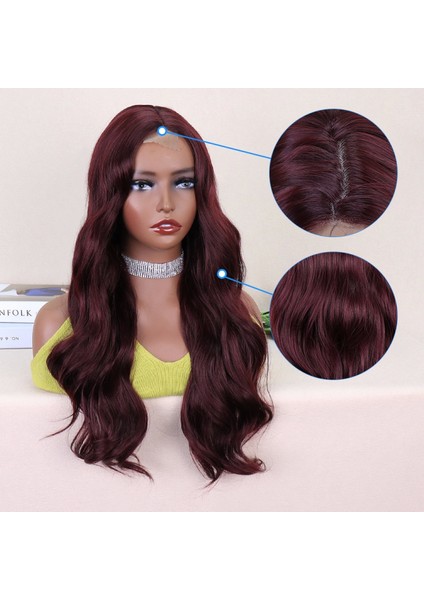 Koyu Kızıl Kahve Tül Peruk fırsatları