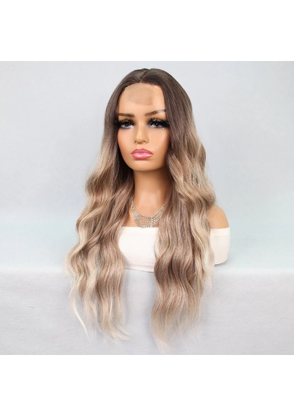 Kumral Platin Ombre Balköpüğü Röfleli Tül Peruk fırsatları