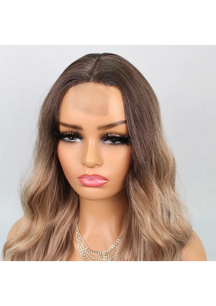 Kumral Platin Ombre Balköpüğü Röfleli Tül Peruk indirimleri