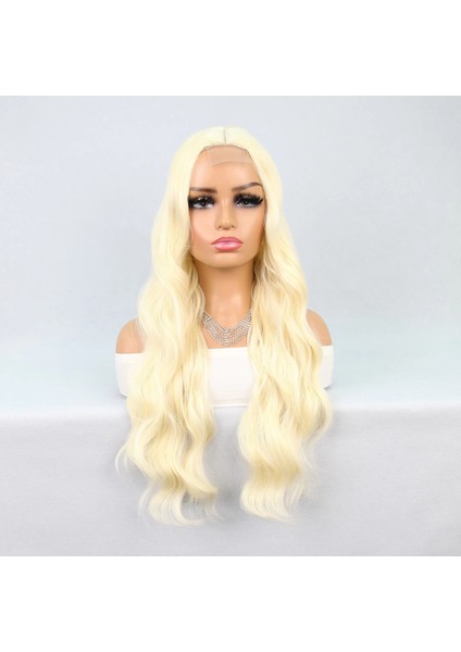 Uzun Dalgalı Platin Tül Peruk